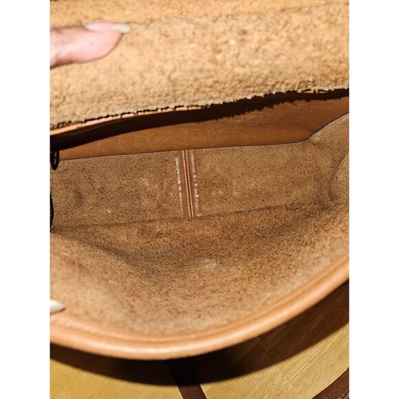 Vintage Coach Willis Glove Tanned Leather Satchel Crossbody Bag Turn Lock 1995 - Picture 12 of 13